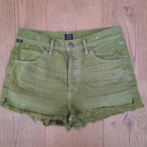 Citizens Of Humanity Pants - Citizens of Humanity Frayed Green Denim Shorts